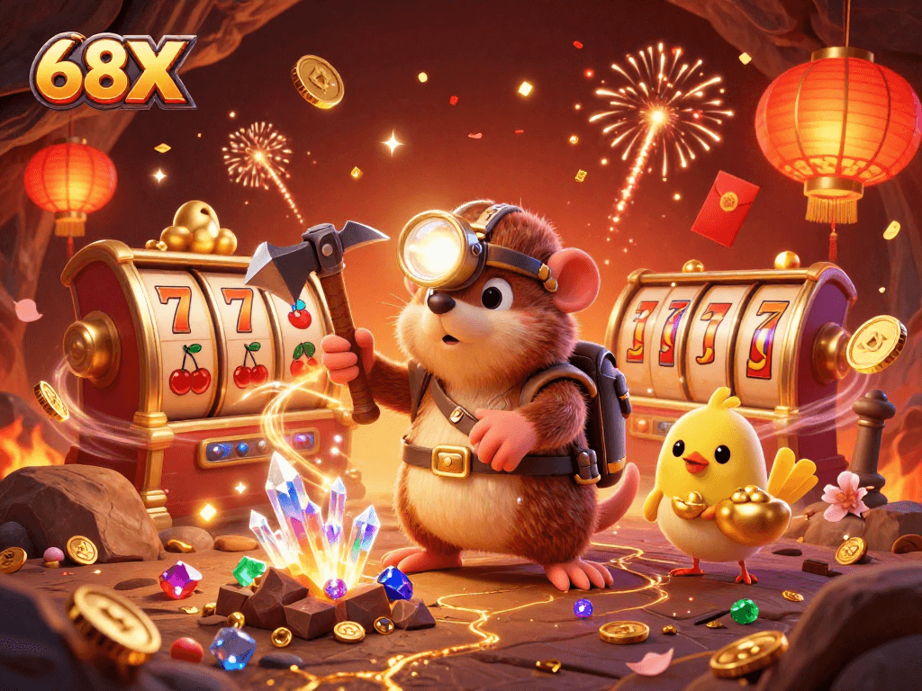 Aposte e ganhe no 68X com slots giratórios, distribuindo alegria no cassino.