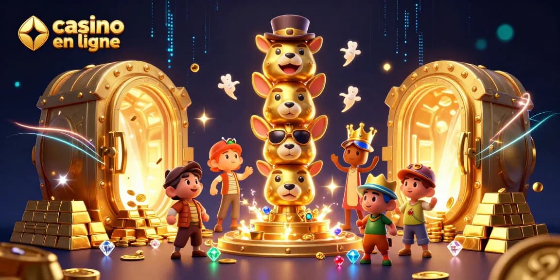 Gagnez avec le casino en ligne en découvrant un totem animé entouré de richesses.