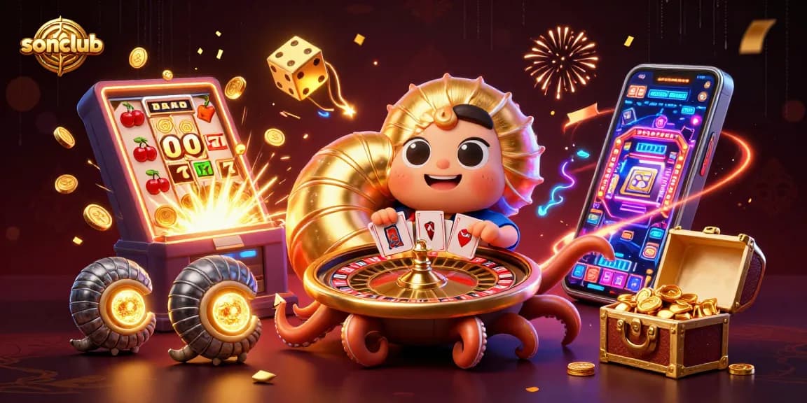 Engage with sonclub's vibrant casino experience featuring an ancient nautilus roulette and jackpot excitement.