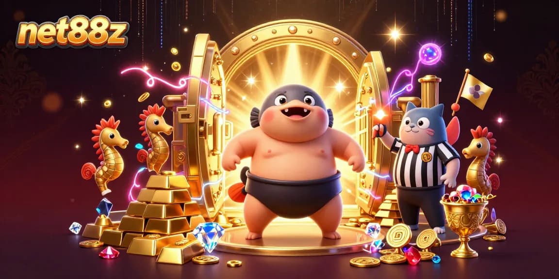 Experience net88z gaming excitement with a dynamic underwater casino scene featuring colorful sea creatures.