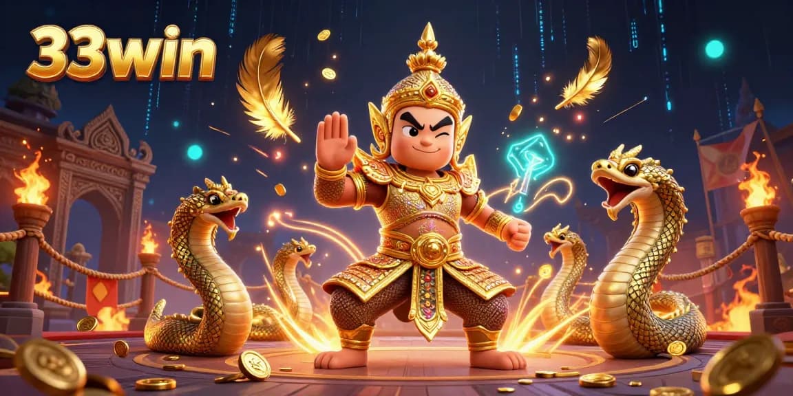 Engage in thrilling gameplay at 33win with dynamic characters and golden casino elements