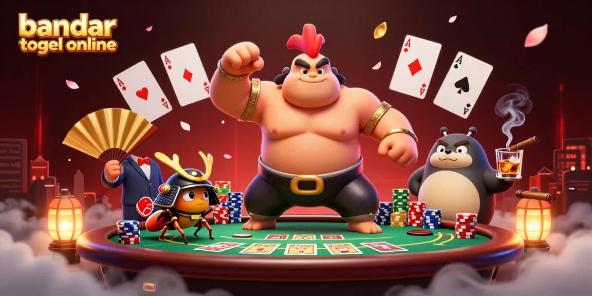 Experience the excitement of bandar togel online with a thrilling poker showdown featuring dynamic characters.