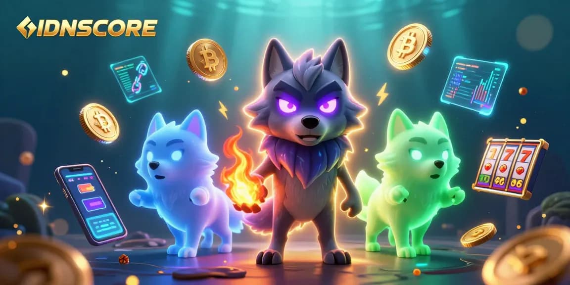 Spin the reels at IDNSCORE while engaging with ghostly wolves and crypto elements.