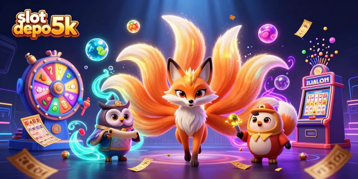 Spin to win at slot depo 5k with massive scatter payouts and colorful gaming elements.