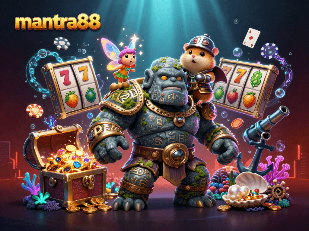 Engage with mantra88 and experience thrilling slots gameplay featuring unique characters and vibrant casino elements.