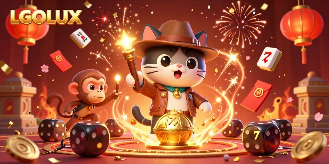Experience exhilarating gameplay at LGOLUX with a thrilling casino adventure illustration showcasing golden artifacts and rich gaming elements.