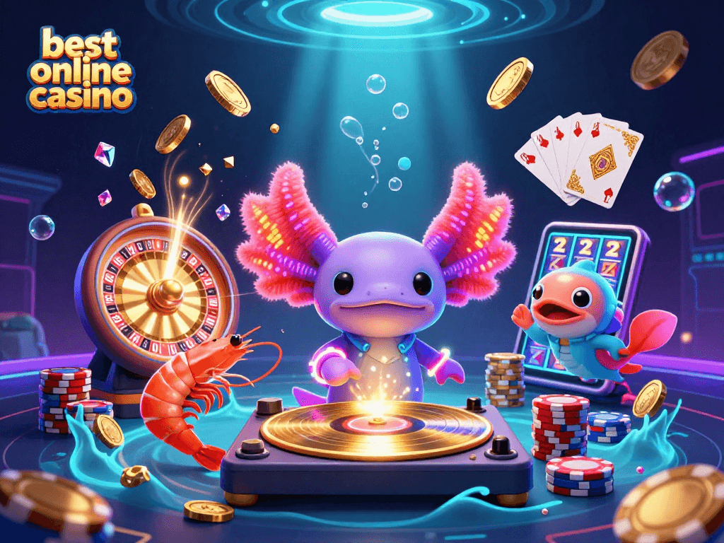 Experience the best online casino with vibrant 3D characters, dazzling coins, and lively gaming elements.