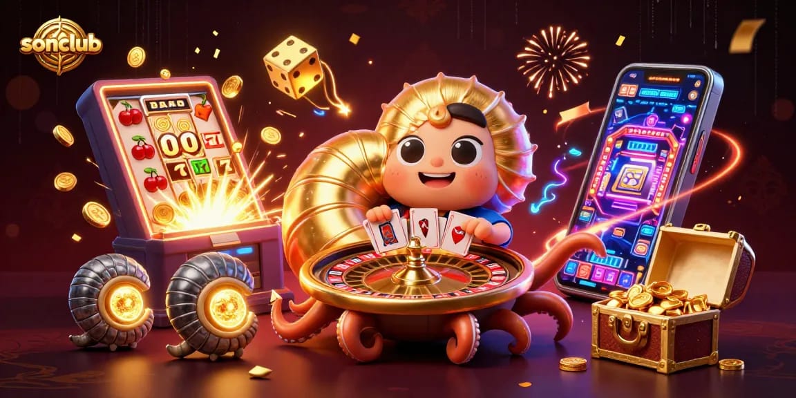 Engage with sonclub's vibrant casino experience featuring an ancient nautilus roulette and jackpot excitement.
