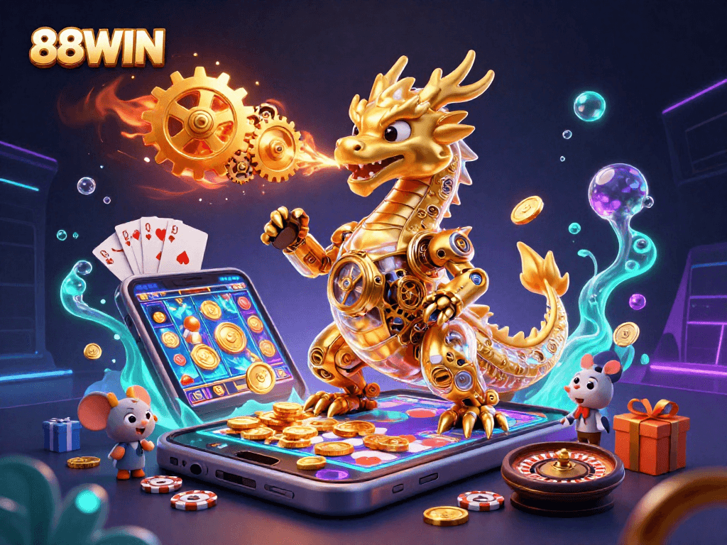 Experience excitement with 88WIN and immersive slot action, featuring colorful games and golden rewards.