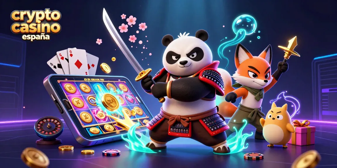 Disfruta del crypto casino España con un samurái panda y energía mágica en acción.