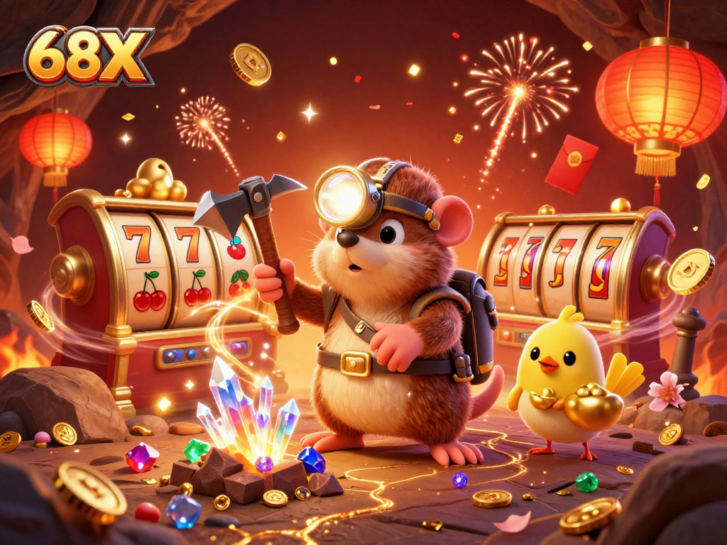 Aposte e ganhe no 68X com slots giratórios, distribuindo alegria no cassino.