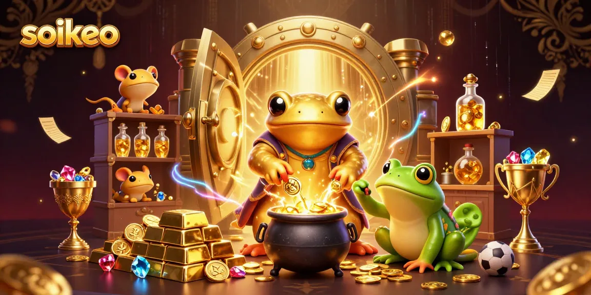 Immerse in soikeo exclusive action with alchemists and gold-themed treasures in a vibrant setting.