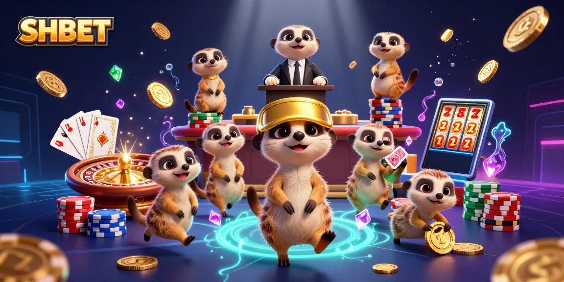 Enjoy the exciting world of SHBET as lively meerkats handle casino operations while you win big!