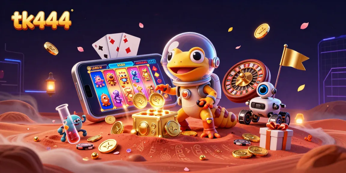 Engage in thrilling gaming experiences with tk444's vibrant casino illustration showcasing dynamic gameplay.