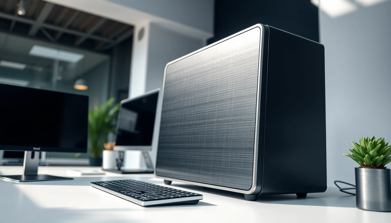 Καταπληκτικός refurbished pc σε μοντέρνο γραφείο τεχνολογίας