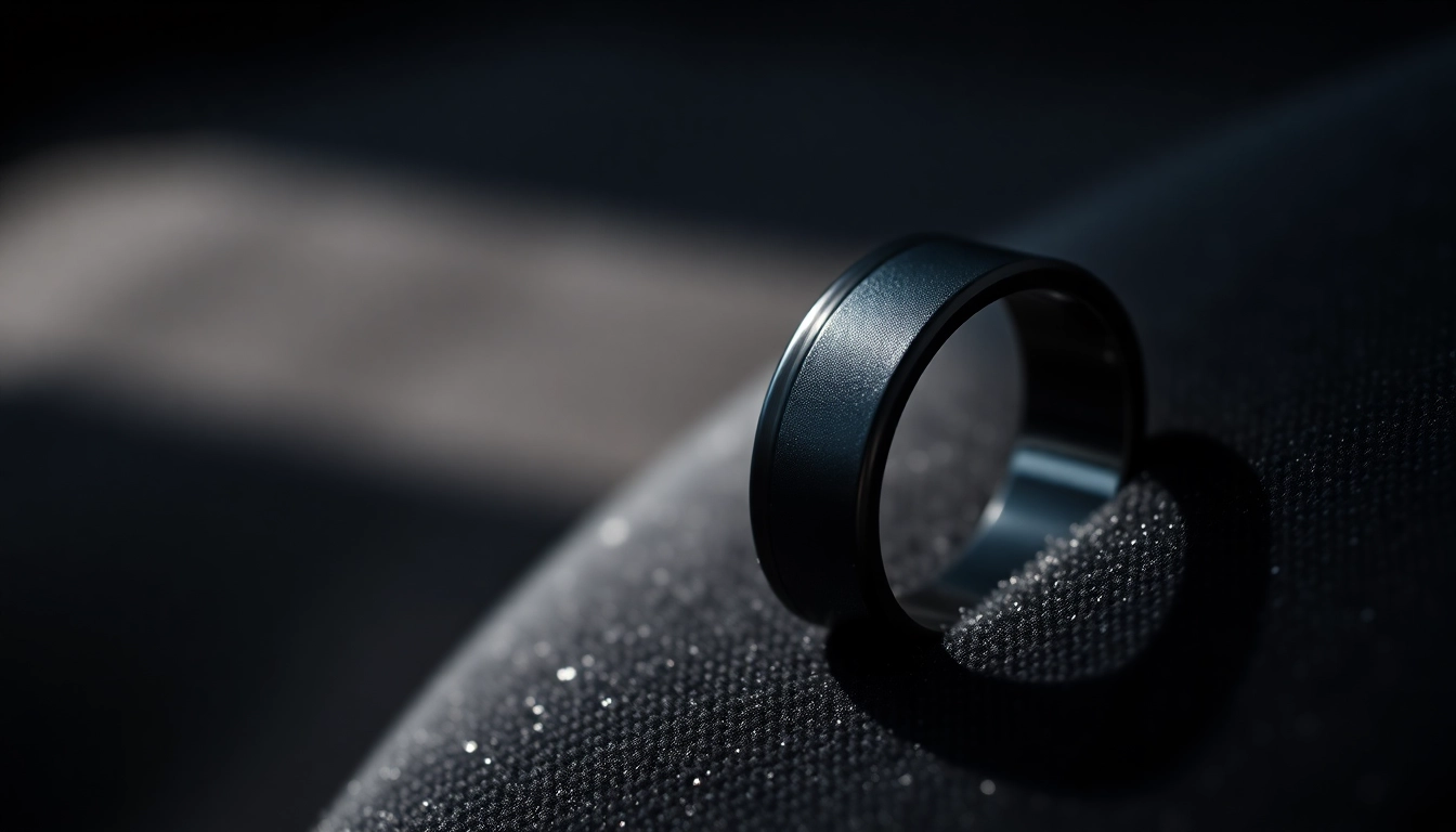 Showcase a stunning Black Zirconium Ring highlighting its matte texture and elegant design.