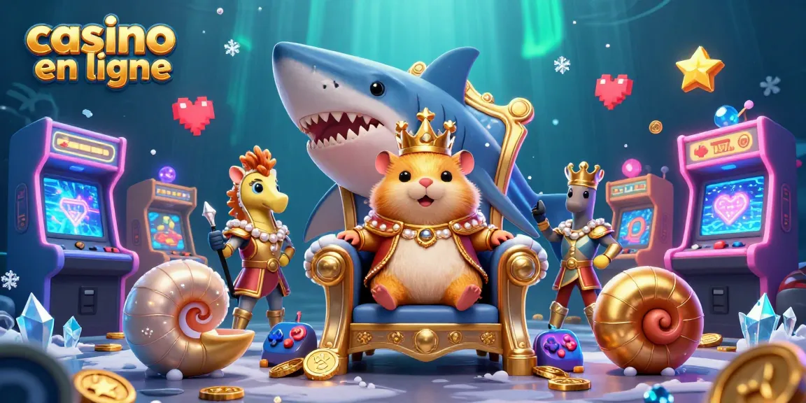 Plongez dans le monde captivant du casino en ligne avec un roi hamster doré et ses gardes marins.