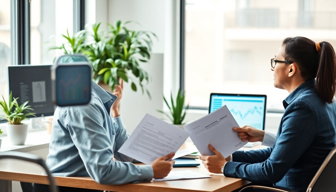 Is merchant cash advance legit? A financial advisor advises a business owner in a professional office.