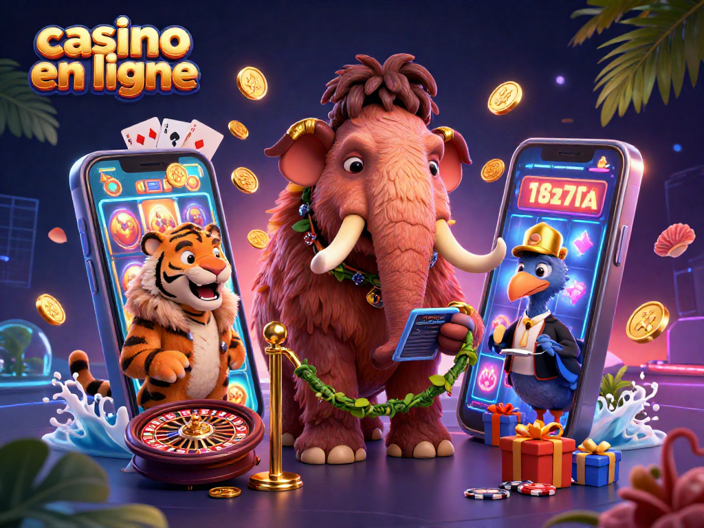 Profitez des jeux de casino en ligne avec ce gardien de casino, un tigre VIP et un portier amusant.