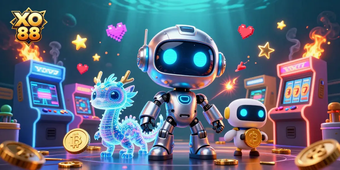 Engage with exciting gaming elements in XO 88’s vibrant 3D casino scene.