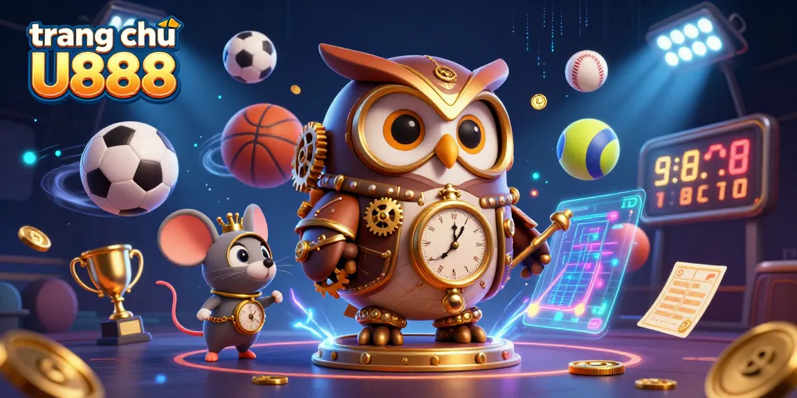 Engage with exciting gameplay on trang chủ U888 featuring a magical casino scene filled with dynamic sports elements.