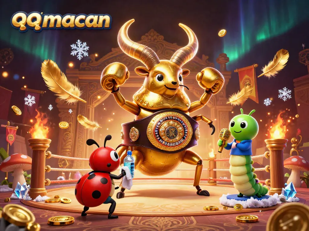 Engage with thrilling qqmacan action in a vibrant 3D illustration featuring unique characters.