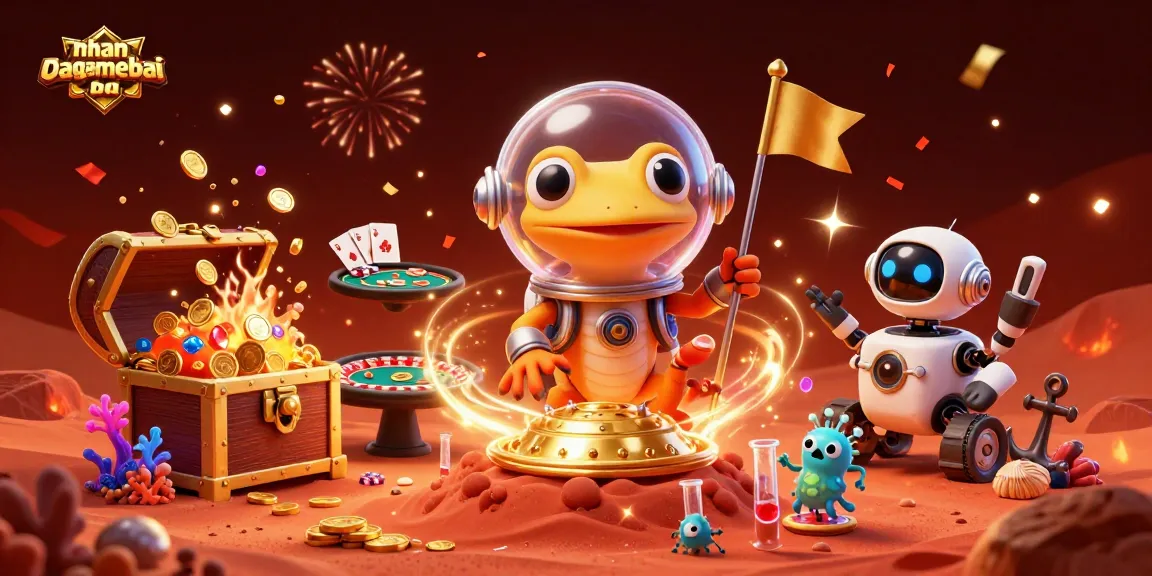 Experience strategy-filled gameplay at nhanquagamebai, featuring a dynamic casino scene with characters and casino elements.