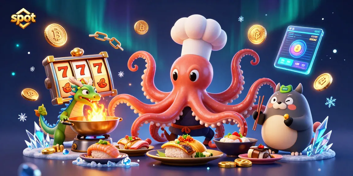 Mekanisme slot yang menarik dengan simbol keberuntungan dan karakter unik dalam dunia kasino digital.