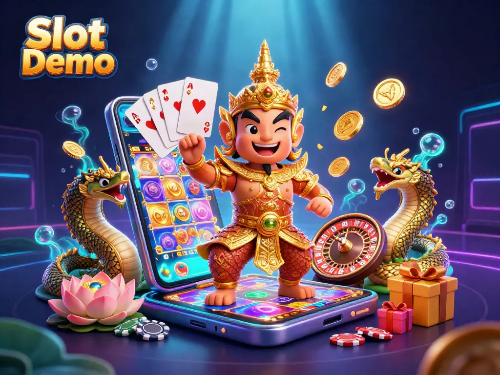Experience thrilling Slot Demo gameplay with vibrant characters and exciting casino elements.