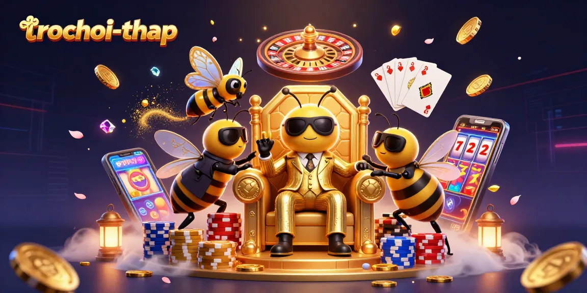 Experience trochoi-thap as the bumblebee mob boss oversees a thrilling casino environment and gameplay excitement.