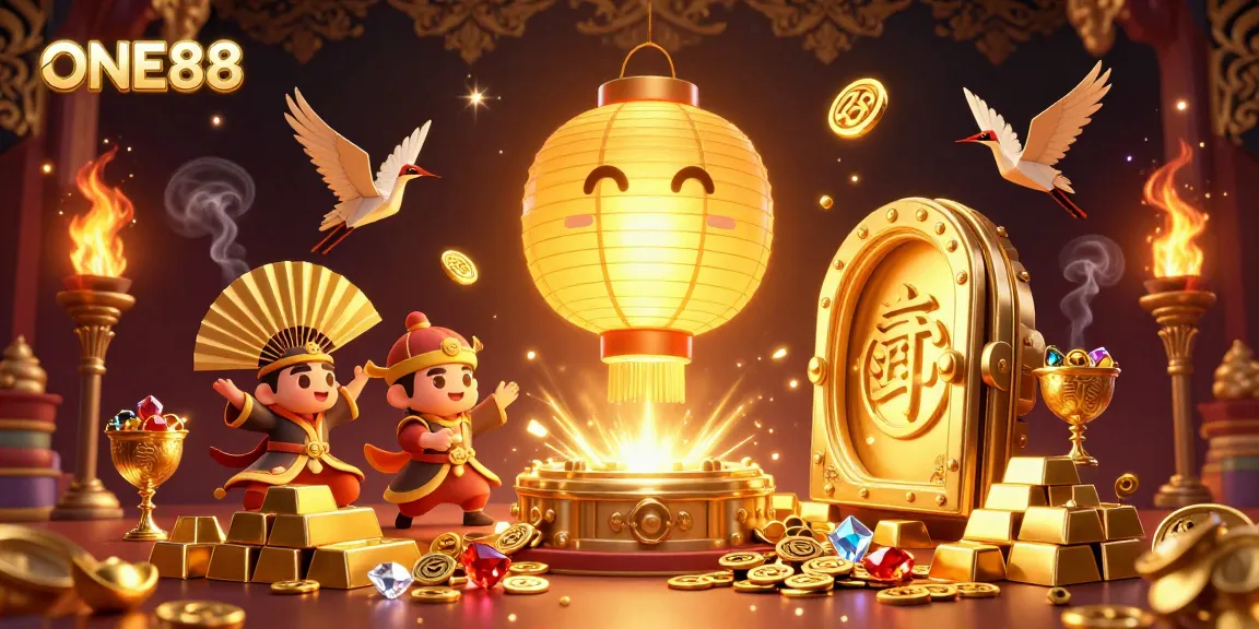 Play and win big at ONE88 with this vibrant illustration of a magical casino experience.