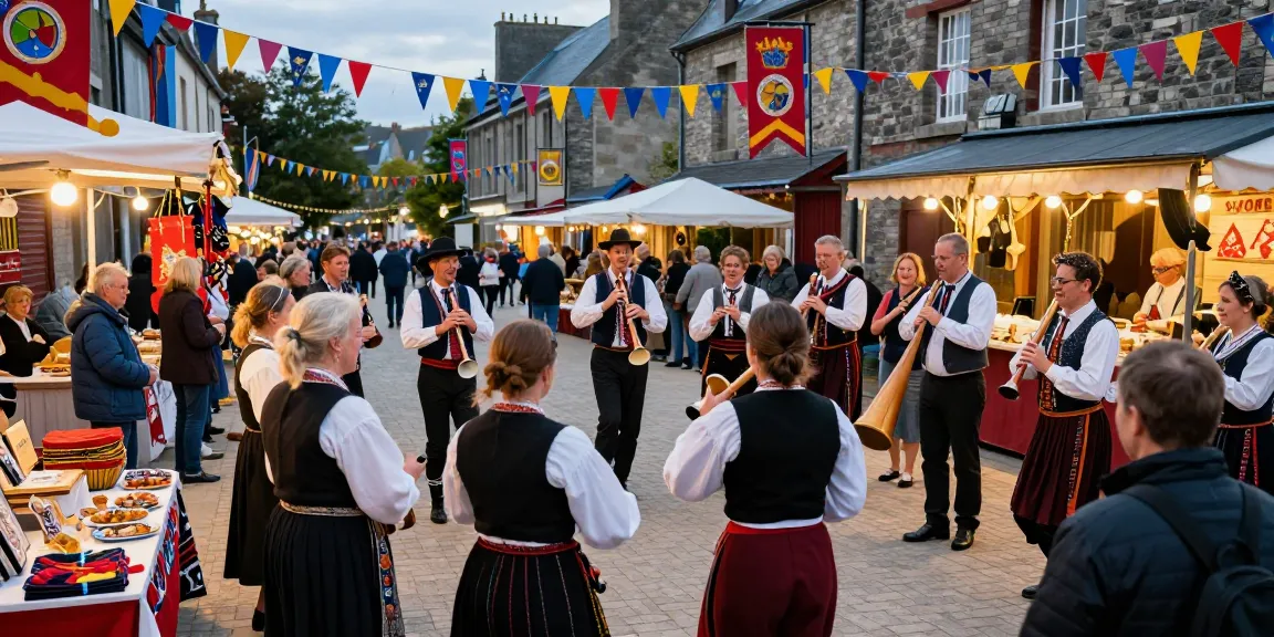 A lively Breton cultural festival celebrating m98 with music, dance, and traditional crafts.