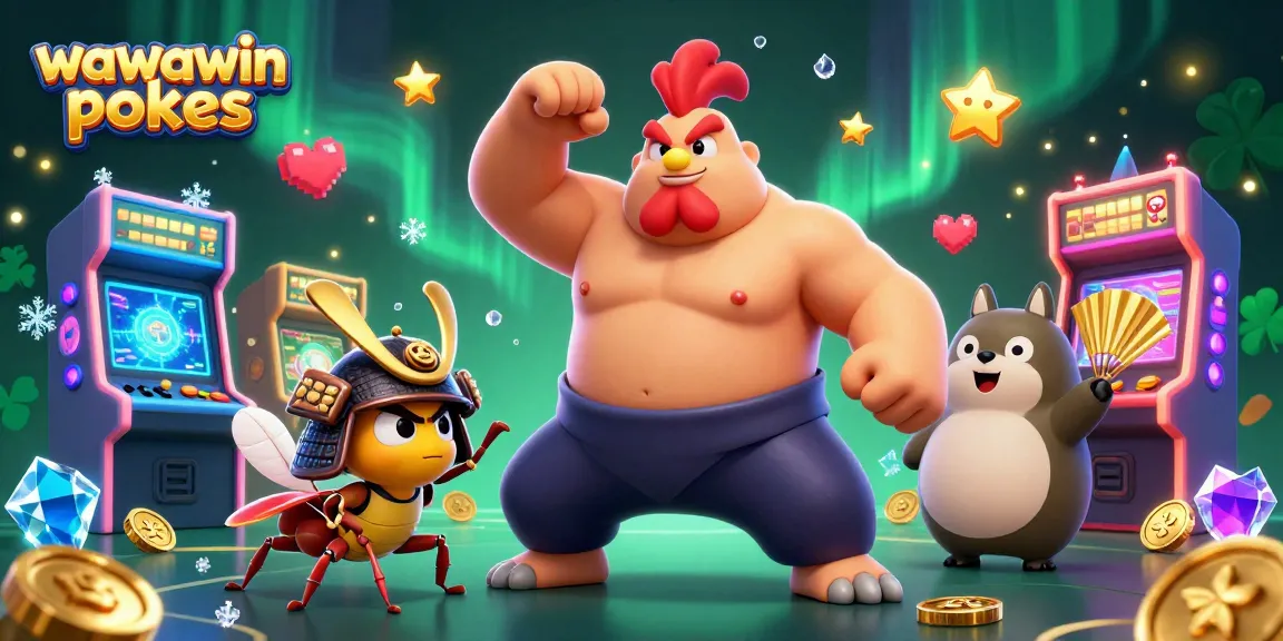 Experience thrilling wawawin pokies with vibrant characters and game elements in a dynamic casino scene.