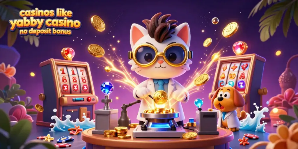 Experience thrilling action at casinos like yabby casino no deposit bonus, showcasing gold coins and vibrant game elements.
