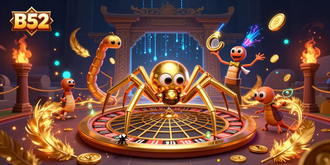 B52 showcases an exciting betting scene with a unique roulette wheel and dynamic gambling elements.