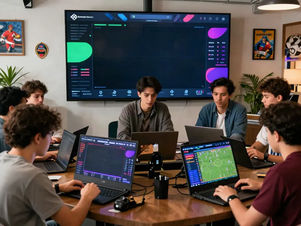 WWBOLA platform showcasing sports betting excitement with users analyzing game data.