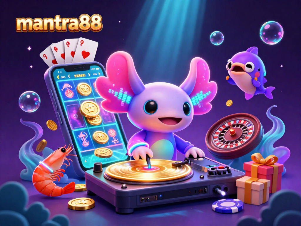 Experience mantra88's thrilling online slots with vibrant characters and energetic gaming elements.