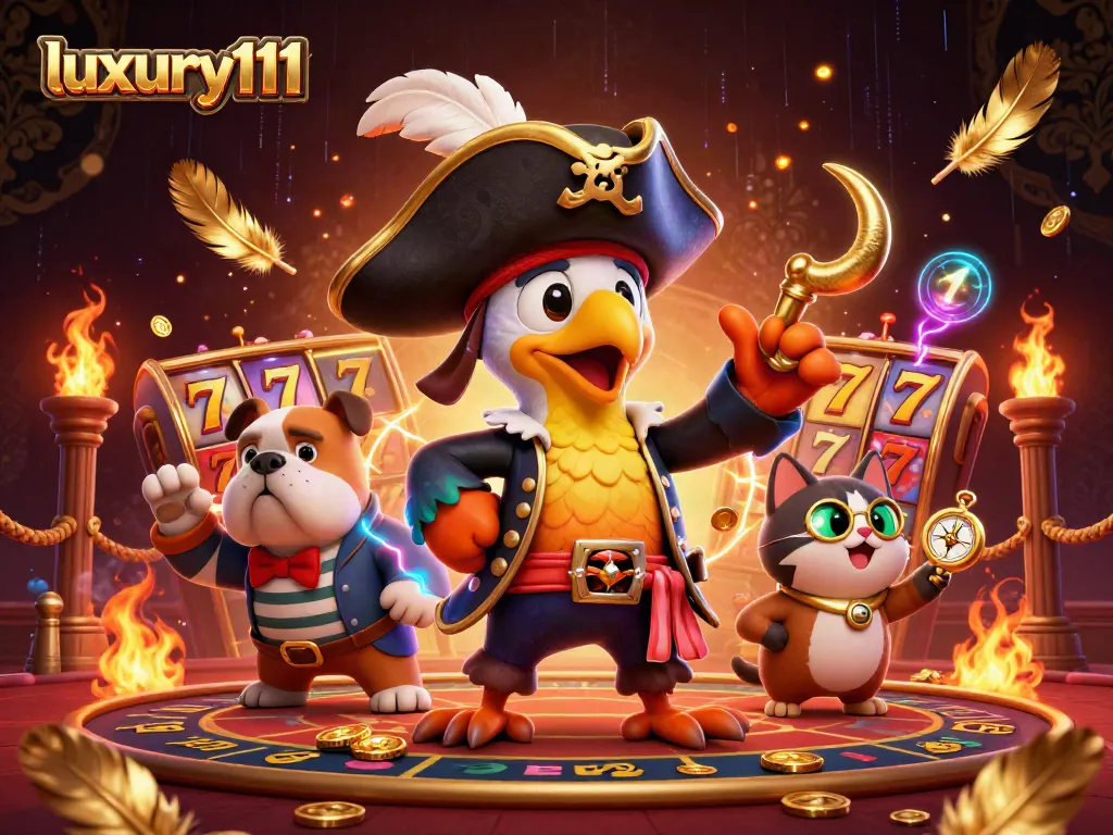 Experience thrilling gameplay with luxury111, featuring vibrant characters in an engaging casino scene.