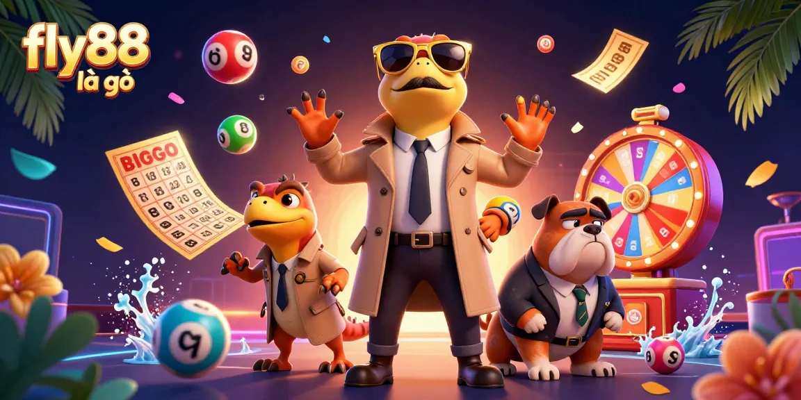 Experience the excitement of fly88 là gì with vibrant lottery balls and a hilarious raptor scene.