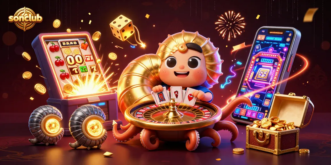 Engage with sonclub's vibrant casino experience featuring an ancient nautilus roulette and jackpot excitement.