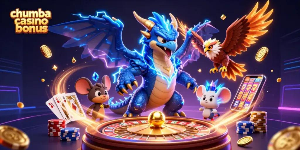 Experience the exciting chumba casino bonus through captivating 3D characters, games, and coins.