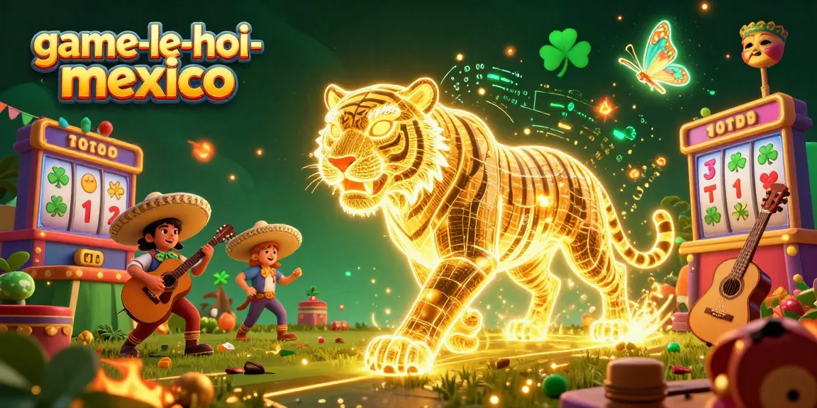 Join the excitement of game-le-hoi-mexico in a vibrant festival atmosphere with dynamic games and characters.