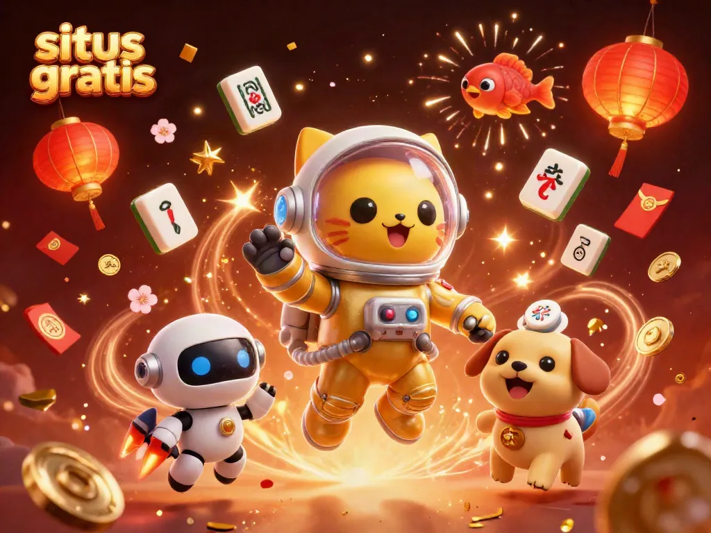Experience winning thrills with situs slot gratis in a vibrant 3D casino scene.