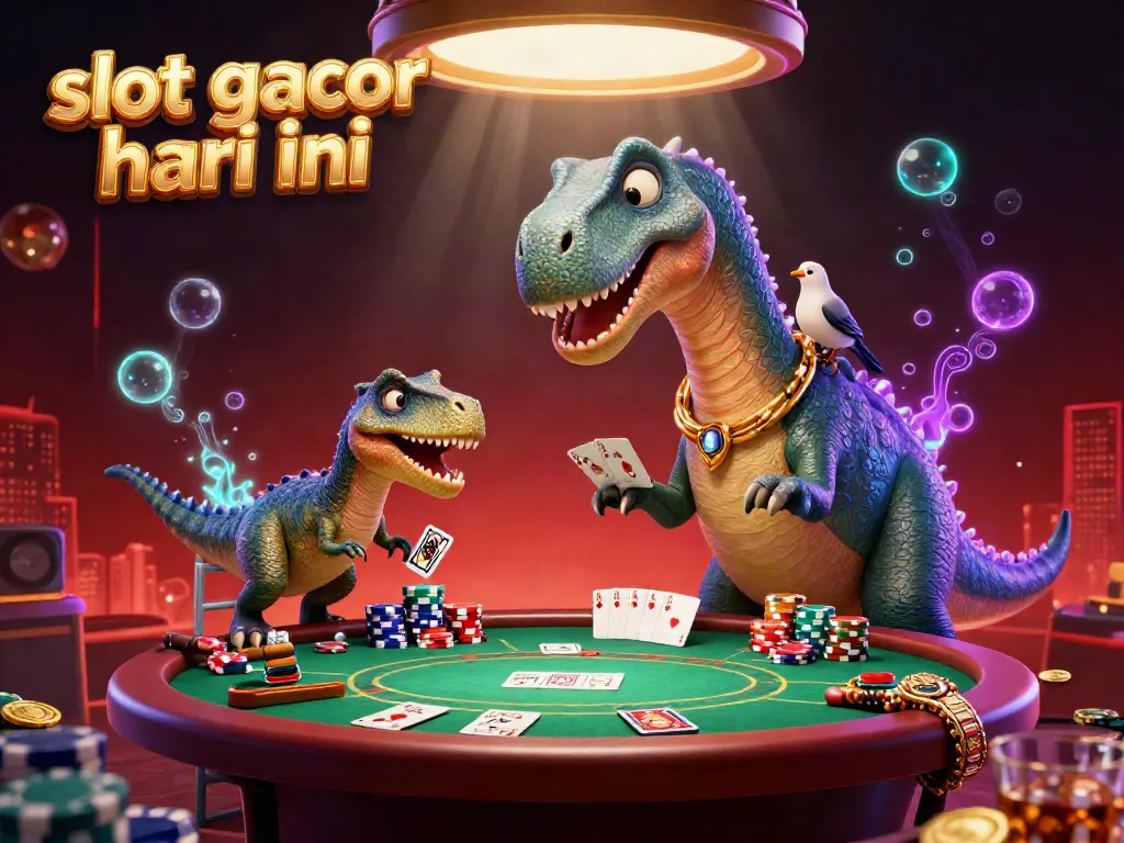 Engage with winning strategies at slot gacor hari ini in a dazzling animated casino scene.
