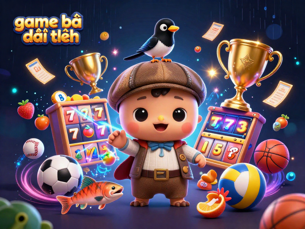 Engaging scene showcasing game bài đổi thưởng with cartoon Nessie and vibrant game elements.