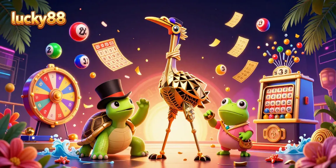 Experience lucky88 at its finest with vibrant lottery balls and whimsical characters.