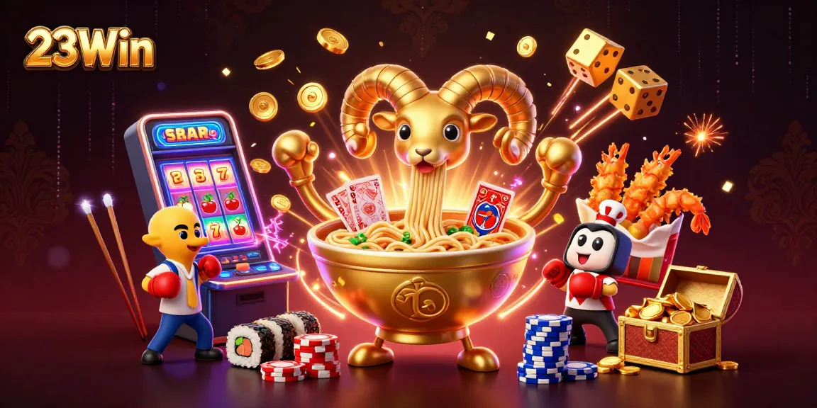 Experience the excitement of 23Win with vibrant, animated casino characters and rich gaming elements.