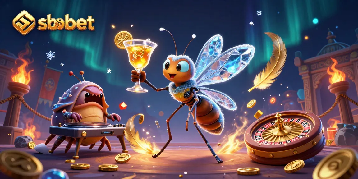 Experience sbobet excitement with an animated scene of legendary casino characters.