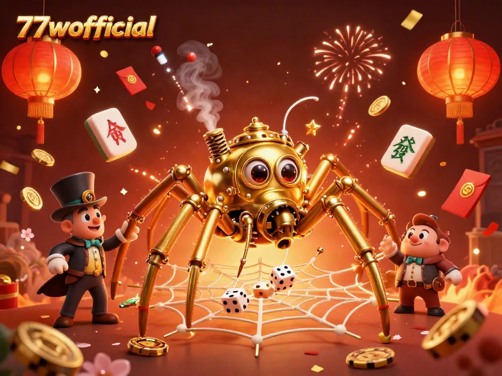 Experience thrilling games at 77wofficial with immersive 3D casino visuals showcasing exciting elements.