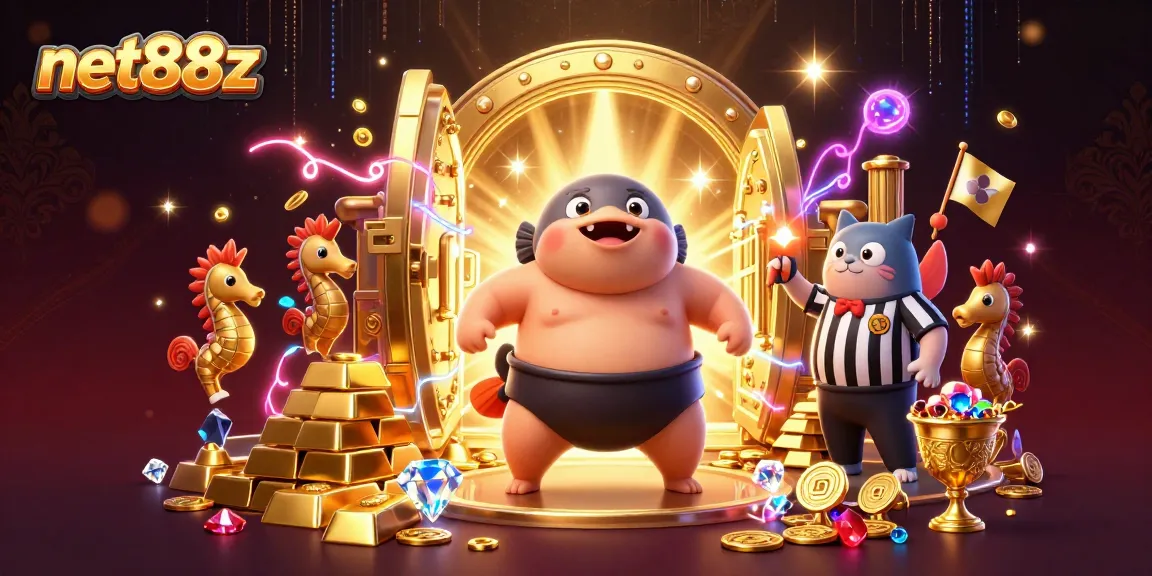 Experience net88z gaming excitement with a dynamic underwater casino scene featuring colorful sea creatures.